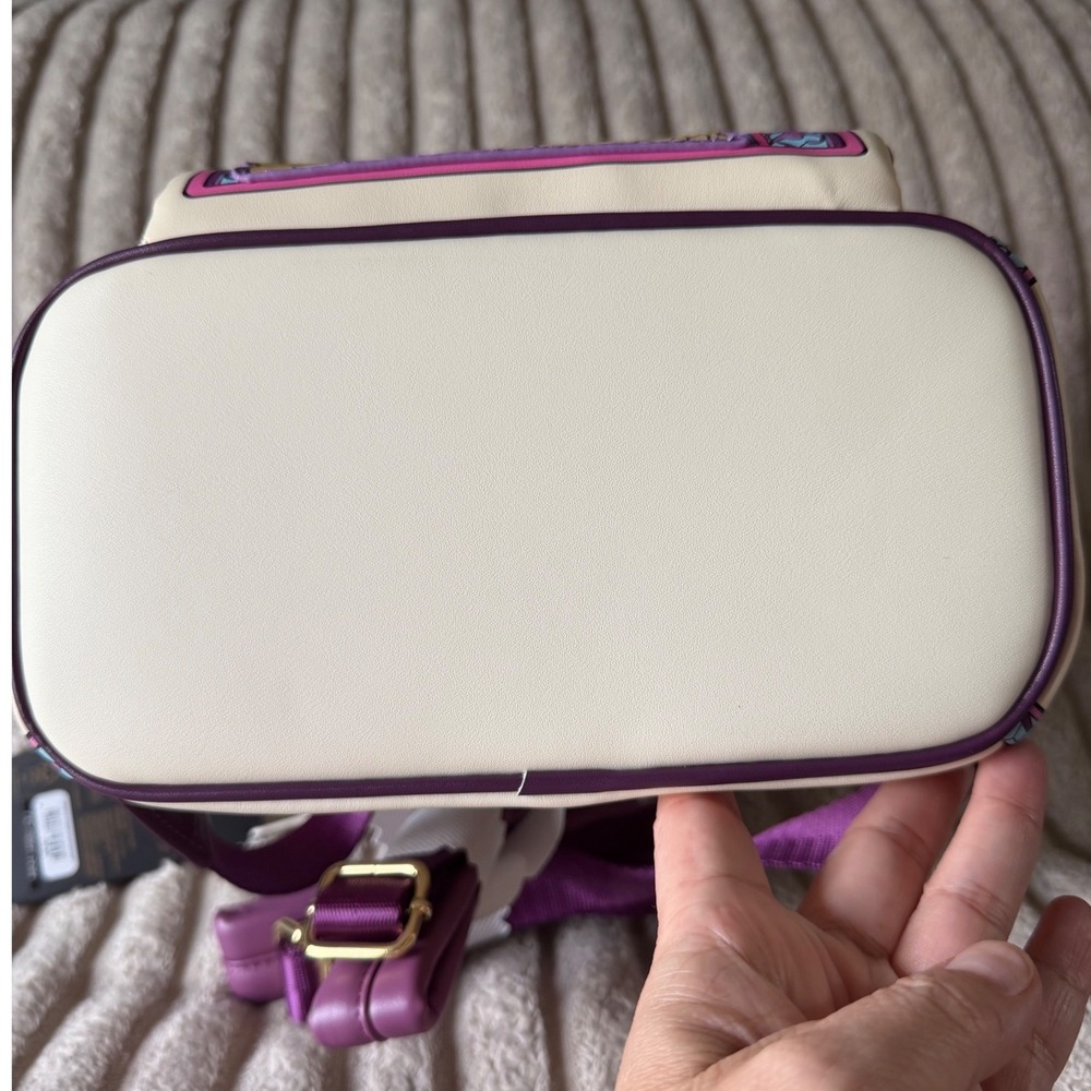 Disney Loungefly Belle Stained Glass Mini Backpack Beauty and the Beast Cream - Picture 8 of 8